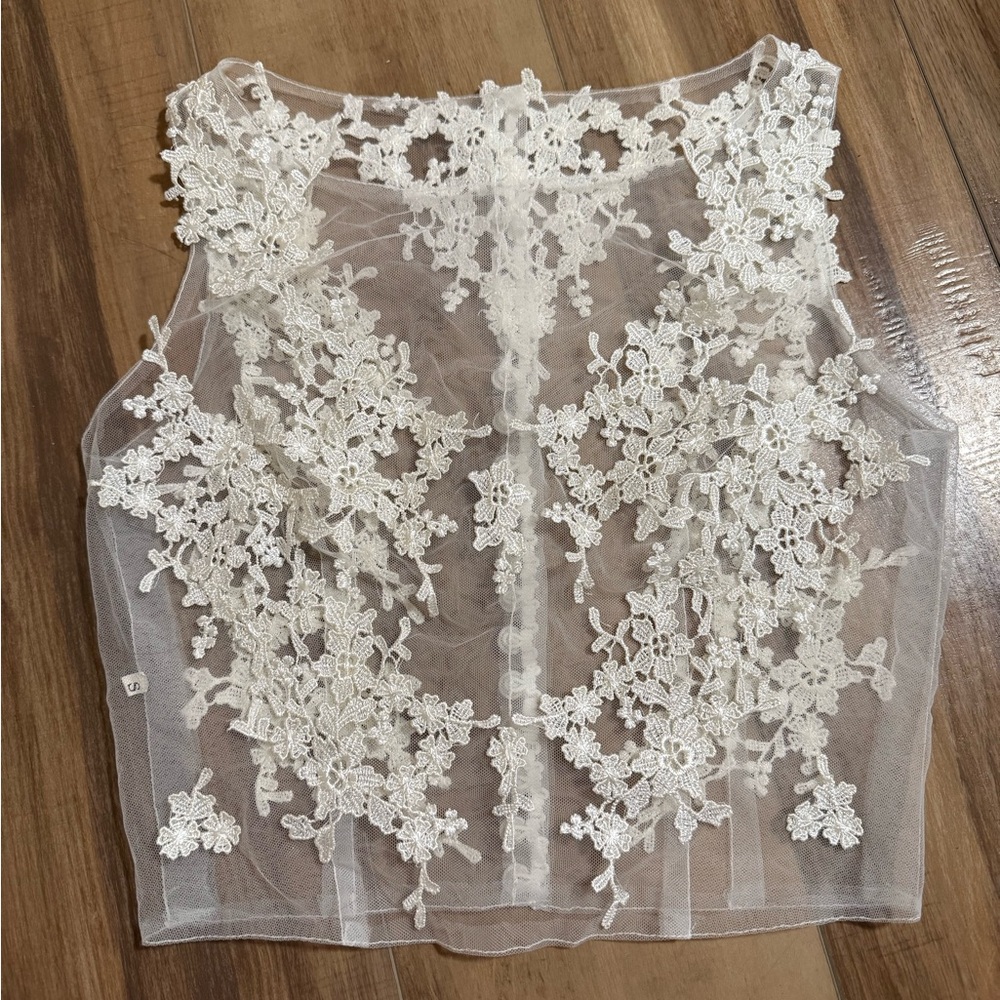SLEEVELESS LACE BOLERO WEDDING JACKET WEDDING DRESS TOPPER